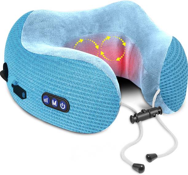 Dr Trust USA Cloudwalker Rechargeable Travel Neck Support 386 for Flights Sleeping & Cervical Pain Relief, Memory Foam Neck Pillow Massager