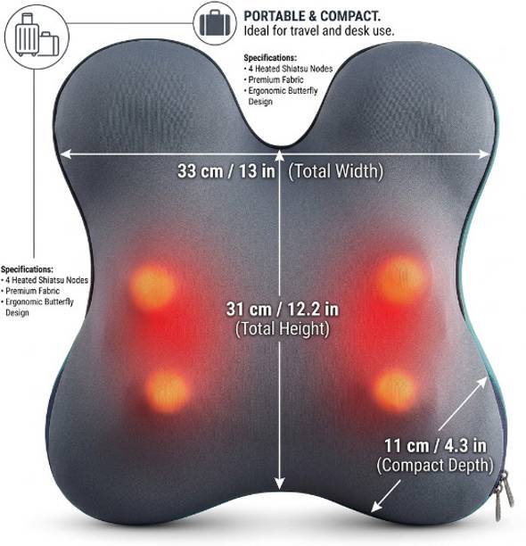 RXCINOZ Full Back Massage Cushion with Body Contouring Shape, Soothing Massage Function and Supportive Construction for Relaxation at Home, Work, Travel or Leisure Massager