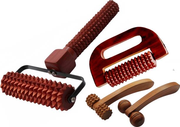 Woodenex nx PATI-D-2F Massager Combo |1-T & 1 D Massager for full Body, 1 Neck, 1 Face Massager Massager