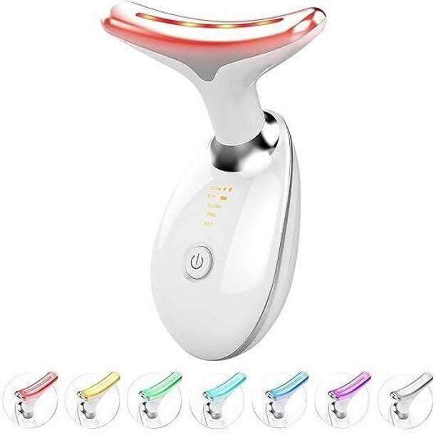 NTZ 7 Color Led Light Therapy for Face Vibration Massager Skin Beauty Device Neck Face Firming Wrinkle Removal Tool, Face Neck Lifting Machine, Massager