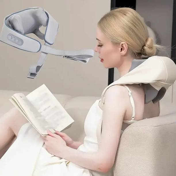 Shopeleven Neck Massager for Cervical Pain Relief Electric Deep Tissue Shiatsu Neck and Back Massager for Cervical Pain Relief with Heating, Body Massager Massager