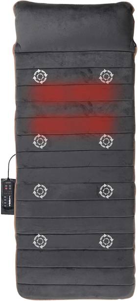 AGARO 33620 M8754 Vibrating Mat With Pillow, 8 Vibration Motors, Lukewarm Heat Function Massager