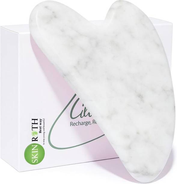 SKINROTH Natural a Altitude of Himalaya, Facial Anti-Aging, Drainage Massage Grade A+ Crystal Clear White Rose Quartz Facial Gua Sha Massager