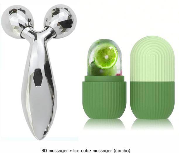 dazzleartenterprise 3D Manual Roller Face Body Massager With Ice Cube Massager For Face And Body Massager