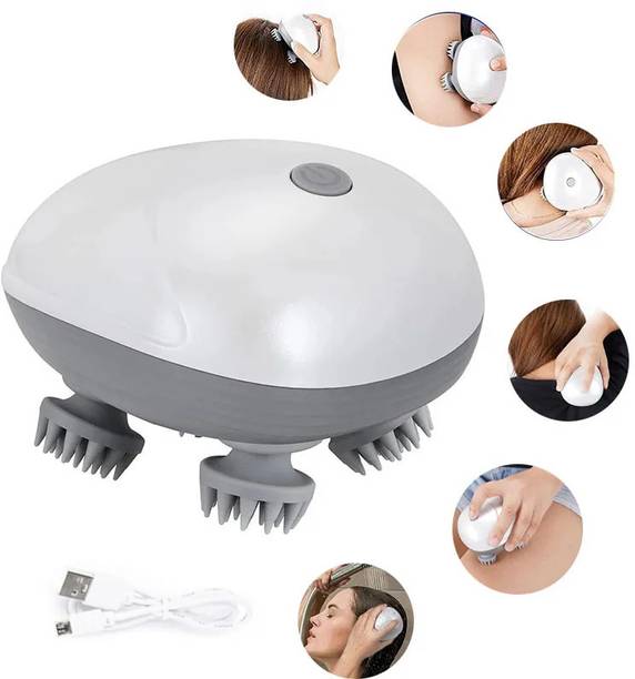 Esarora Cordless Chargeable Head Massager Scalp Massager 4 Massage Heads_CX4Y7I85 Relax Scalp Stress, Handheld Scalp Massager Tool Helps Hair Growth_JAS8OJF Massager