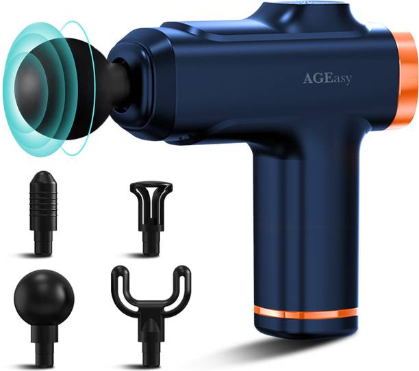 AGEasy Pain Relief Compact Massage Gun 8 Speed, 4 Massage Heads, Rechargable USB Type - C, Handheld Massager