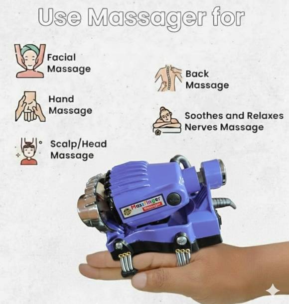 Massfinger Machine for Back, Neck, Shoulder & Legs Double Speed Built Floating Action Body/Head Finger Massager Pain Relief P.U.R Massager