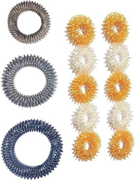 acuwellness Acupressure Sujok Ring 1 Hand Ring, 1 Leg ring, 1 Jumbo Ring & 10 Finger Ring For Acupressure Sujok Therapy Massager