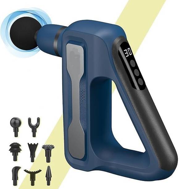 Zovilstore Ergonomic Handle Massage Gun Muscle Massager with 32 Speeds 8 Massage Heads USB C Charging Port Massage Gun Hand Massager for Leg Neck Shoulder Massager