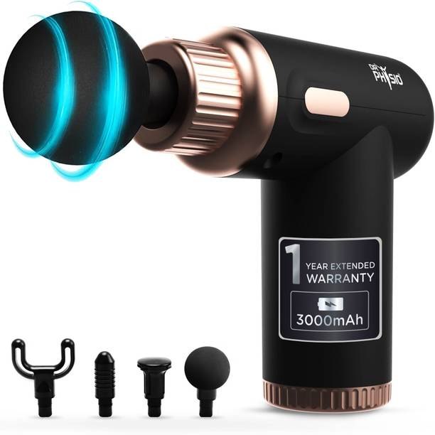 DR PHYSIO USA Dynamo Full Body Pain Relief Massage Gun-1034, Cordless Rechargeable Deep Tissue Percussion Machine with High-Intensity Vibrations Massager