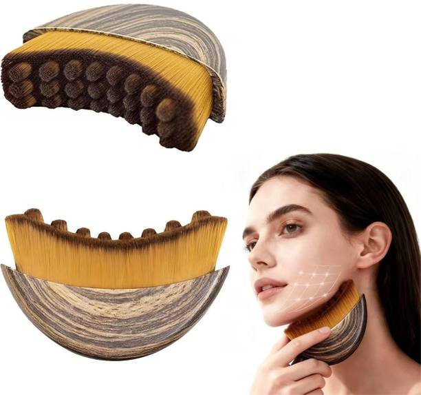 MORVIKA New Lymphatic Contour Face Brush,Lymphatic Drainage Massager for Chin & Jawline, Ultra-Soft Bristles Suitable for All Skin Types,Portable Ergonomic Beauty Massager