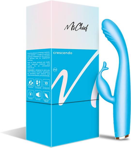 Mschief Crescendo Dual Sensual Vibrator | 5 Speed & 10 Frequencies | Waterproof Massager