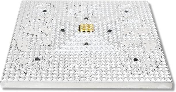 Divya Shri Accupressure Health Care Square Plastic Mat Magnetic Pyramid System Stress Reliever Plate for Activate Body Accupressure Points Through Feet Massager