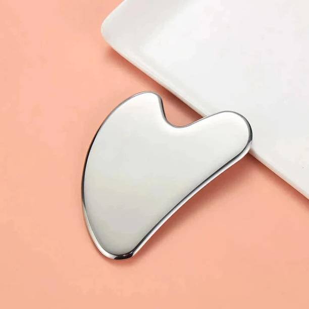 WYNX Pack of 1 Durable Steel Gua Sha Massager for Face and Neck Skin Tightening Relaxation & Lymphatic Drainage Tool Massager