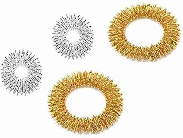 ALS enterprises Acupressure Kit blood circulation stress & pain relief Finger, Hand, Foot Massage Ring - Set of 4 acupressure point sujok point body Massager