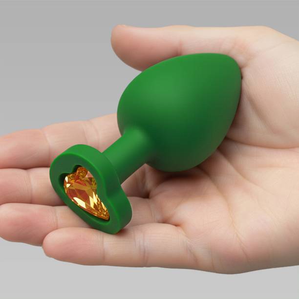 ROYALTOYZVIBE Green Silicone Plug Massager Vibrator for Men & Women (Medium Size) Royal Massager for Full Body | Heart Shape Vibrator for Male & Female | Green Massager
