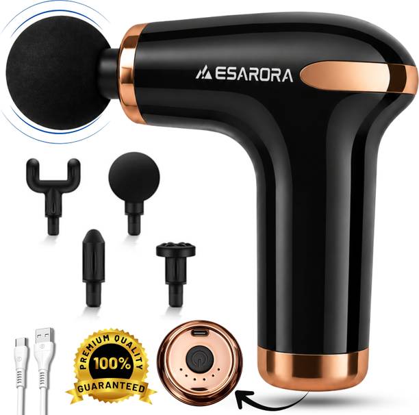 Esarora Massage Gun Deep Tissue 6-Speed Portable Percussion Muscle Massager_WS5X 4 Heads, Pain Relief, Relaxation for Stiff Shoulders With Full body Massage_4V1 Massager