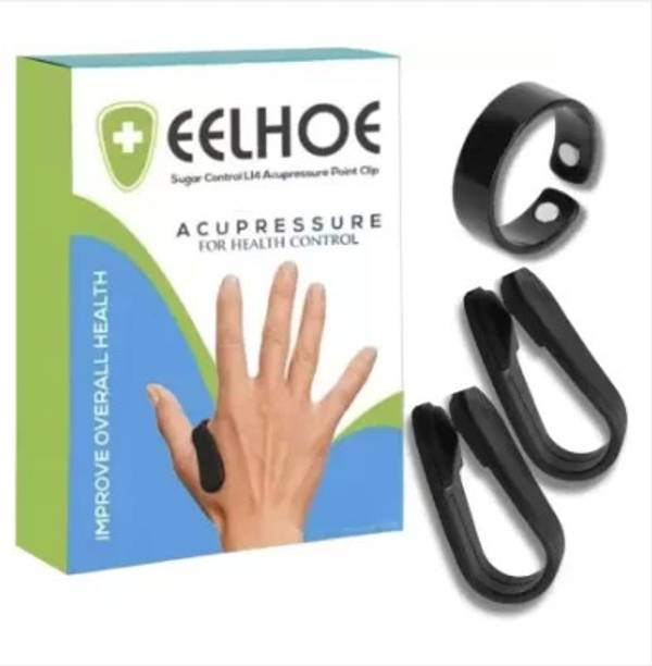 Acupunctoreum Blood Sugar Control Ring Magnetic Therapy Ring Lymphatic Drainage, Pain Relief With 2 U Shape Clip Massager