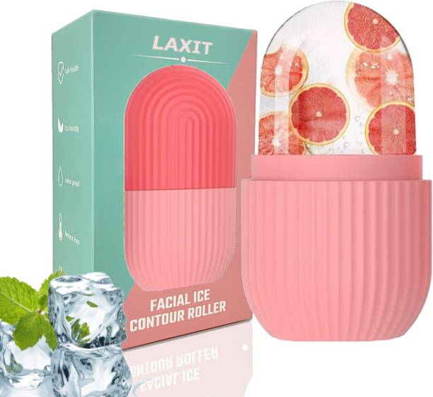 LAXIT Ice Roller For Face Massager Eye Facial Skin Women Men Beauty Silicone Reusable Ice Cube Roller Facial Beauty Tool For Glowing Tightening Skin Care Eye Neck Massager