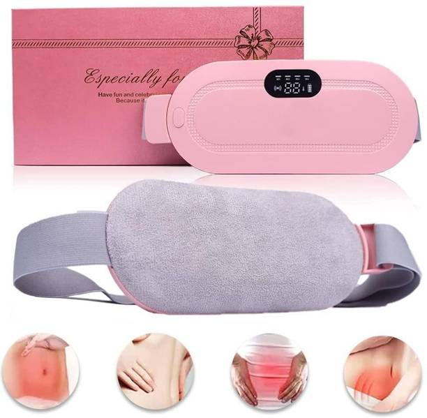 GRELLA Period Pain Relief Massager with Heating Pad Cordless Menstrual Cramp Belt Period Pain Relief Massager with Heating Pad Cordless Menstrual Cramp Belt Massager