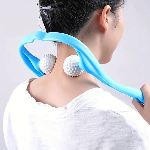 Shopeleven Neck And Back Pain Relief, Non-Electric Massager, Portable Durable Legs Shoulder Deep Tissue Relief, Pain Reduction, and Muscle Relaxation - Comfort Grip Massager