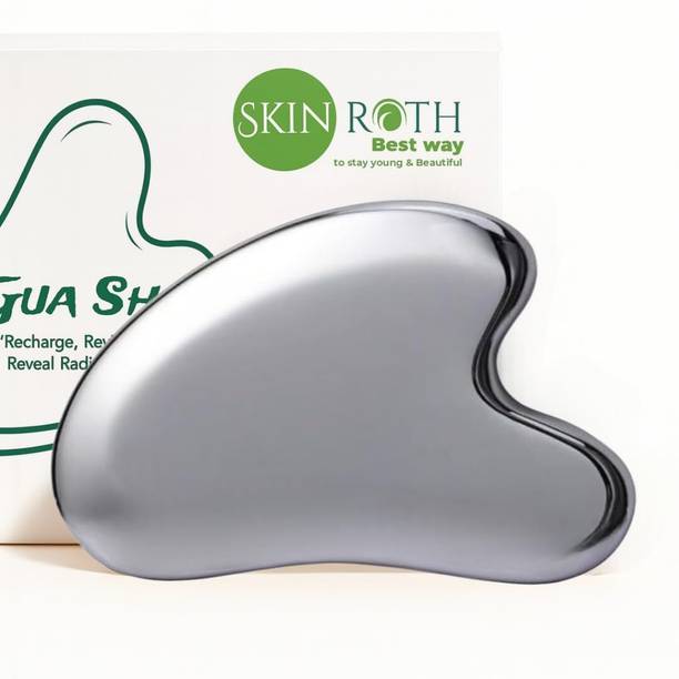 SKINROTH Tightening, Anti-Aging & Puffiness, Daily Glow Premium Facial Terahertz Gua Sha Stone for Face | NASA-Inspired Cooling Stone for Skin Massager
