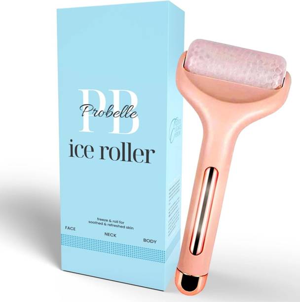 Probelle Ice Roller for Face & Eyes - Cooling Facial Massager for Puffiness Reduction, Skin Tightening & Instant Glow (Silicone Gel Filled) Massager