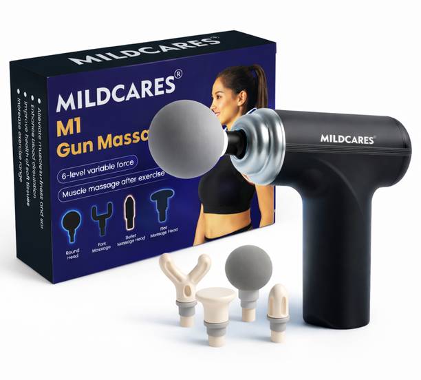 Mildcares M1 Full Body Massager Gun | Deep Tissue Pain Relief Machine | Muscle Recovery | 6-Speed, | 3200 RPM Motor | Type-C Rechargeable | Ultra Quiet & Portable Massager