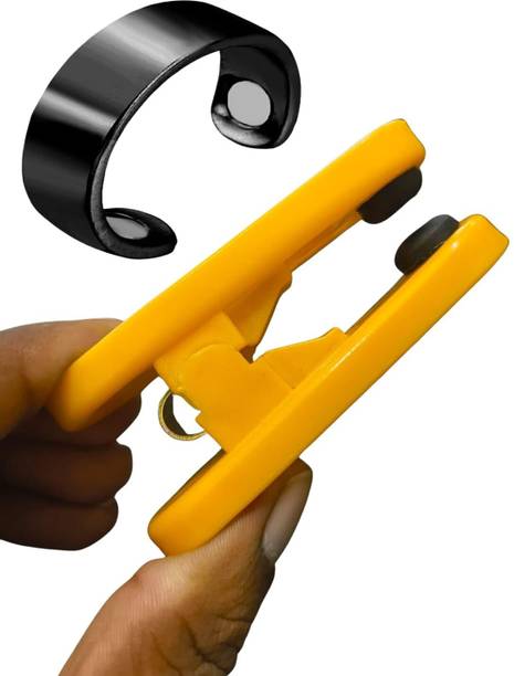EKiN Blood Sugar Control Ring Adjustable Magnetic Therapy Ring With Yellow Clip For Sugar Control And Pain Relief Massager