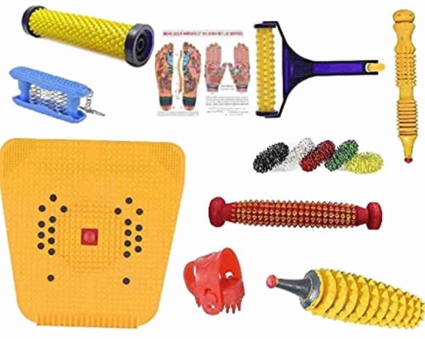 Navyamall Acupressure kit all in one acupressure mat Combo with yoga mat 2000 pain stress relief home gym fitness kit blood circulation body Massager