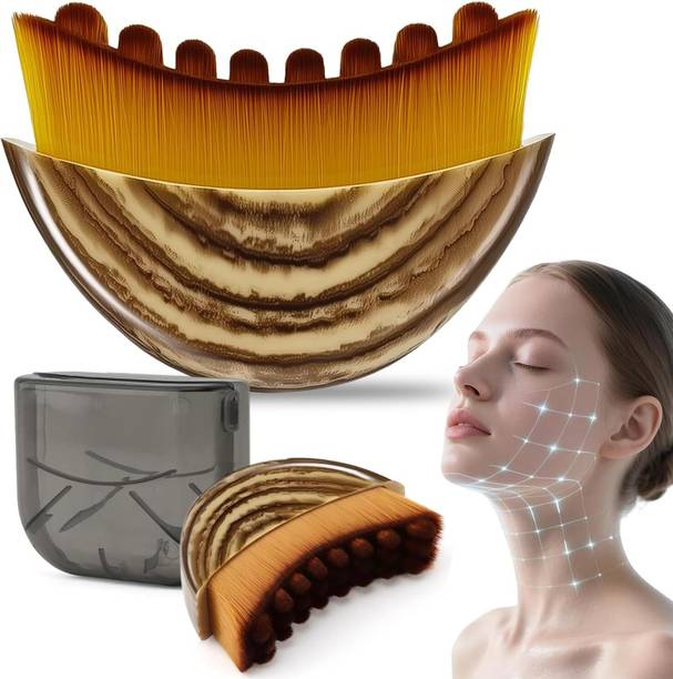 LAXIT Lymphatic Drainage Face Massager Brush for Jawline Sculpting & Puffiness Facial Contour Sculpt Tool for Double Chin Lift Skin Tightening Glow Care Massager