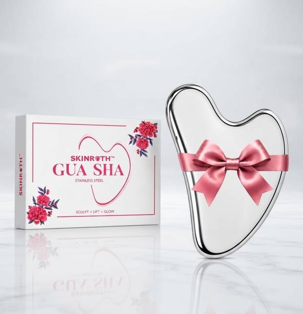 SKINROTH Dual-Sided Smooth Edges, Facial & Body Massager for Neck & Eyes Scratch-Free Guarantee Stainless Steel Gua Sha For Anti-Aging, Jawline Massager