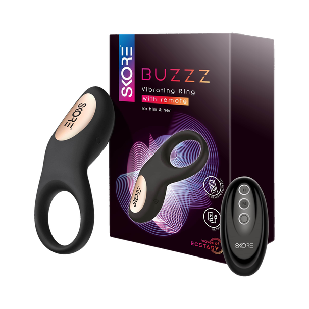 SKORE Buzzz with Remote Control |8 Vibration Mode |Unisex Personal Vibrator Massager