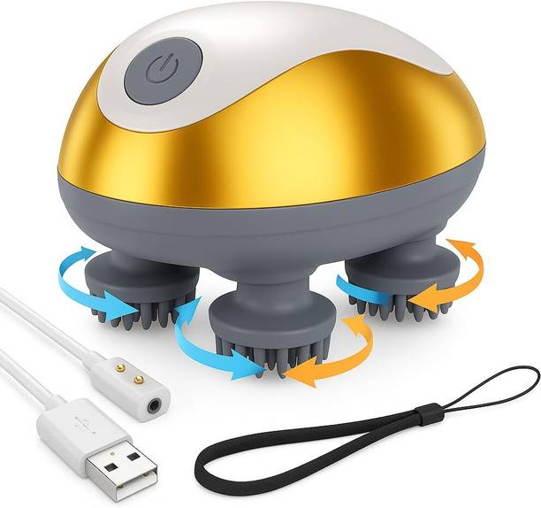 HOMEBASIC Portable Smart Rechargeable Electric 96 Kneading Scalp Hair Massager 3 Speed Modes Head Scratcher Stress Relax, Hair Growth Detachable Head for Women Massager
