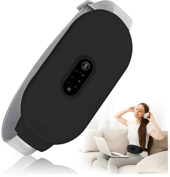 BELENZO Crampfree Period Cramp Relief Belt Massager & Cordless Heating Pad for Women. Crampfree Slimming Massager Belt with Heating Pad for Period & Back Pain Relief. Massager