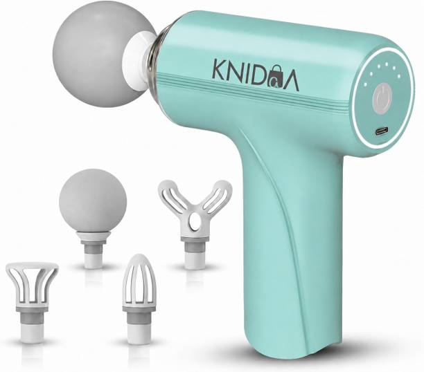 knidaa store Pain Relief Compact Massage Gun 6 Speed, 4 Massage Heads, Rechargable USB Type - C, Handheld Gun Massager for Muscle Relaxation Massager