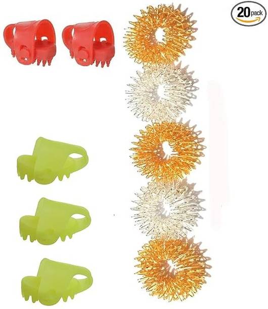 Acupunctoreum Acupressure 5 Thumb Pad With 5 Sujok Rings For Pain Relief And Stress Relief Massager