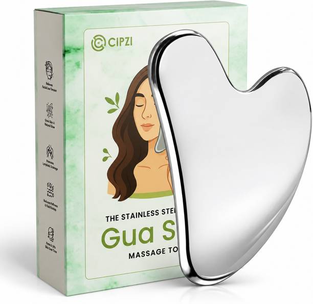 Cipzi Gua Sha Face Massage Tool, Stainless Steel Gua Sha Face Massage Tool, Stainless Steel Facial Sculpting & Skin Care Massager