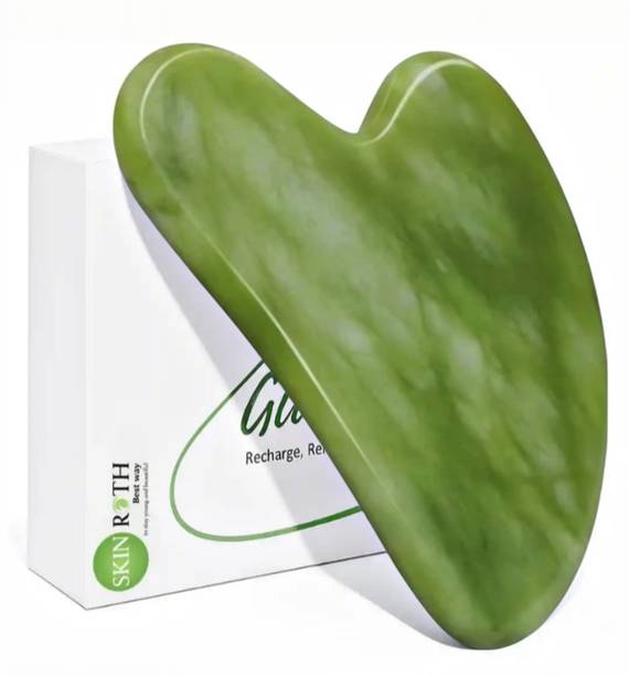 SKINROTH ade Gua Sha Facial Massager for Glowing Skin & Anti-Aging Comes with Box Both-Side Smooth Edge for Puffiness Relief & Sculpting Massager