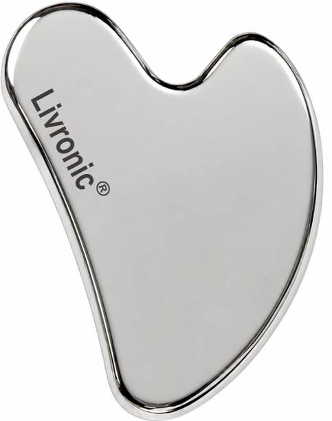 Livronic Stainless Steel Gua Sha,Metal Gua Sha Facial Tool Face Muscles, Reduce Puffiness, Facial Tension, Helps Lymphatic Drainage. Massager