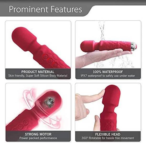 EASYCART Multi Speed Cordless Rechargeable Vibrator Massage for Female Personal Body