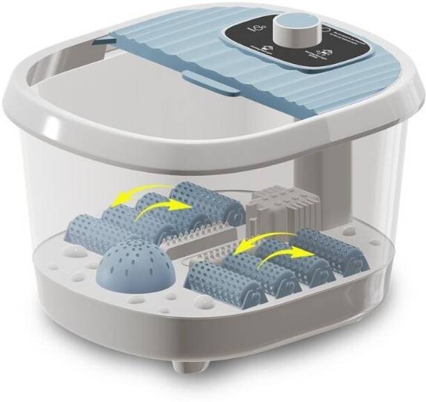 Lifelong LLM1143 Heat & Bubbles Surf Pedicure| 8 Foot Activated Manual Rollers | Foot Spa Massager