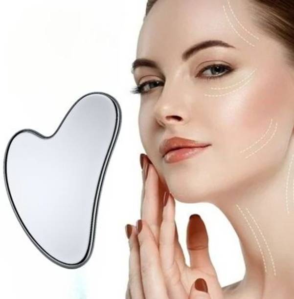 WYNXCARE Stainless Steel Gua Sha Plate for Face Lifting Skin Tightening & Anti-Aging Massage Tool for Jawline & Forehead Massager