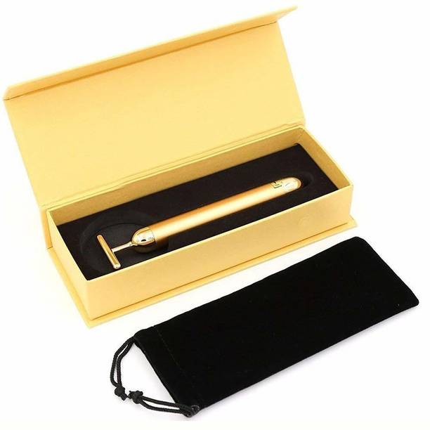 TOPHAVEN Golden Beauty Bar T Shape 24k Electric Anti aging Anti Wrinkles Gold energy Beauty bar massager Golden Beauty Bar T Shape 24k Electric Anti aging Anti Wrinkles Massager (Gold) Massager
