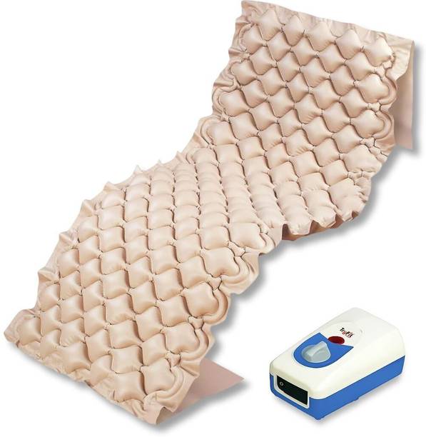 TryFit Bedsore Prevention Foldable Low Noise Portable Handy Air Pump Adjustable Anti Decubitus Air Mattress Grey 200x90x7 cm PVC Material Massager