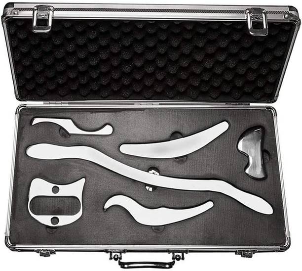 4beauty Therapy Stainless Steel Guasha Scraping Massage Tools Metal Gua Sha Myofascial Release Tool for Physiotherapy,Chiropractor Massager Massager
