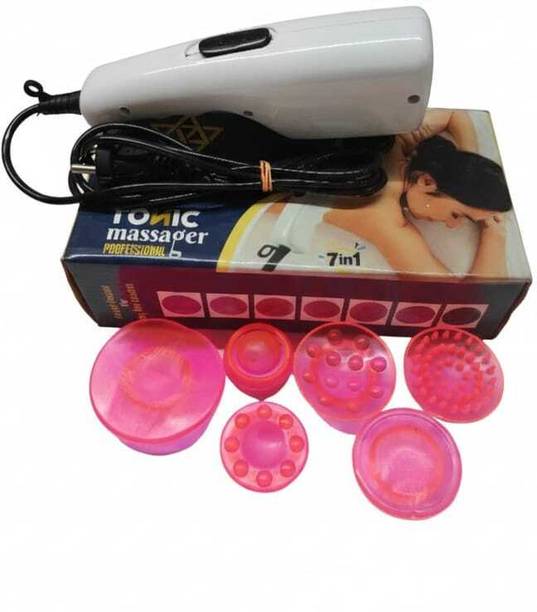 Massfinger Handheld Vibration Massager for Back, Neck, Shoulder, Legs Electric Full Body Massager for Pain Relief with 5 Attachments | Muscle Relaxer Massager