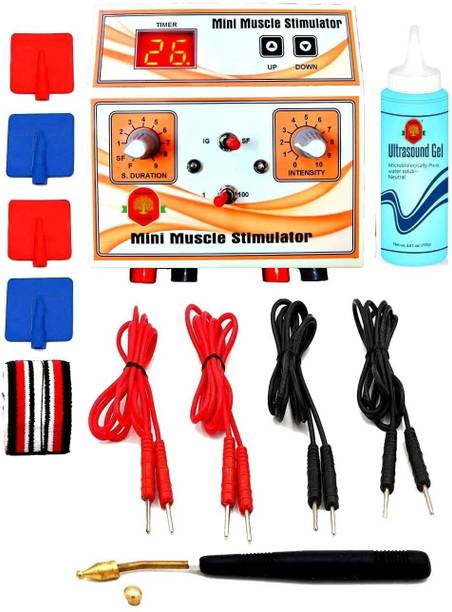 NARAYANI TRADERS (MINI MS) 2 Channel Machine for Physiotherapy Mini Muscle Stimulator With Timmer (MINI MS) 2 Channel Machine Handheld Massager Massager