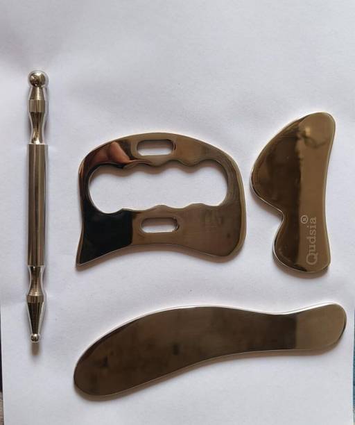 Qudsia Gua Sha massage Tool CB4 Acupuncture Pen & Gua Sha Massage Tools,Stainless Steel massage Tools Pack of 4 Massager