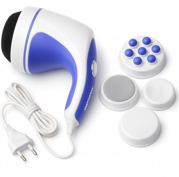 Mildcares Relax & Spin Full Body Massager Machine | Handheld Electric Body Massage Machine for Pain Relief | Back, Neck, Shoulder, Leg & Foot Massager with 4 Attachments Massager